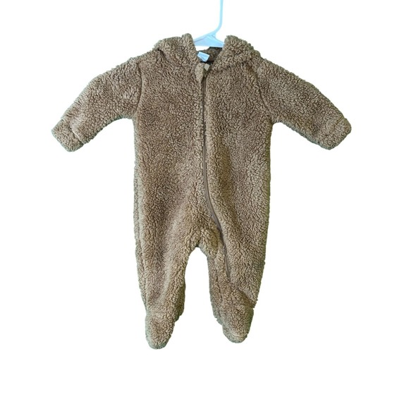 Old Navy Other - Old Navy Infant Bear Sherpa Fleece Bodysuit 3-6M